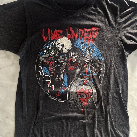 Screen Stars Tops - Vintage 1985 Slayer Live Undead T-Shirt M Screen Stars OG Fall Tour Dead Ahead